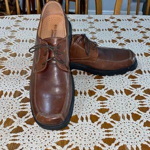 Men’s Sz. 12 M Bostonian Strada Brown Leather Lace-Up Loafers Casual Dress Shoes